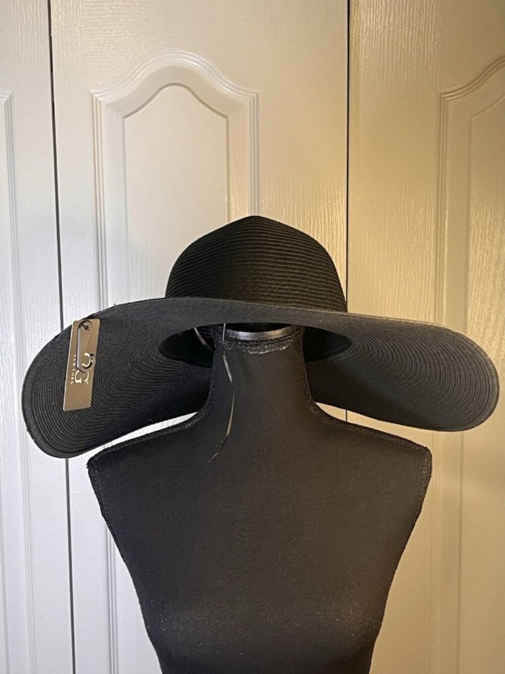 CoG New York Wide Brim Floppy Hat Derby One Size Rhinestones Sun Church Sparkly - Picture 4 of 9